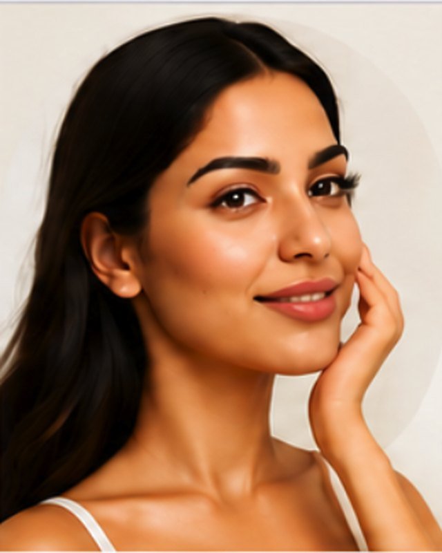 Laser hair removal being performed on the face